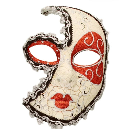 Mardi Gras Mask Masquerade Mask with Holding Venetians Mask Carnivals Mask Halloween Costume Mask for Party