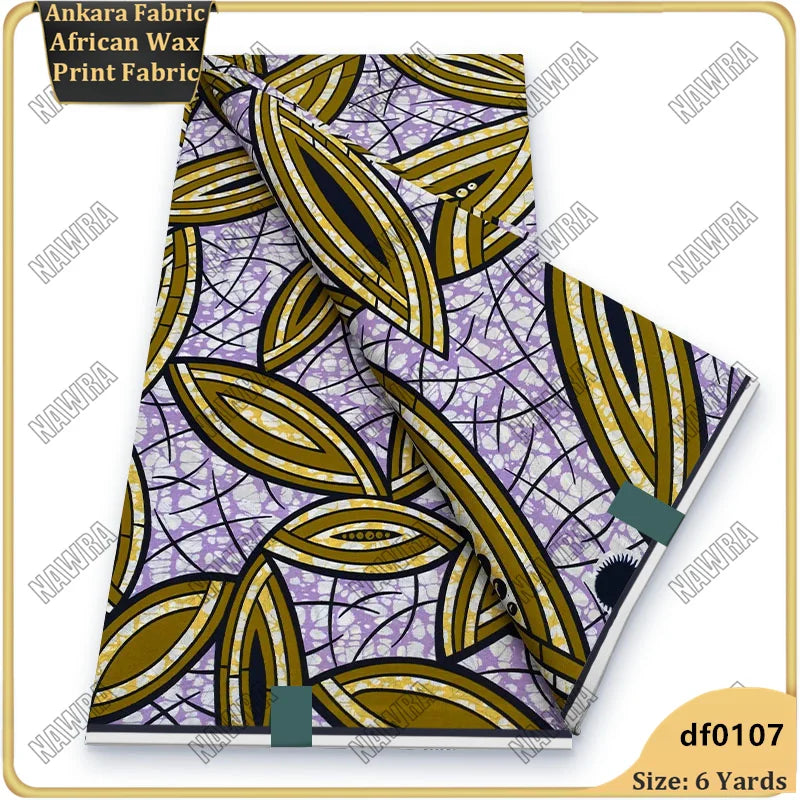 Fashionable African Real Wax Print Fabric 2026 Latest Design Ankara Wax Fabric Soft 100% Cotton Pagne Women Dress Loincloth ﻿