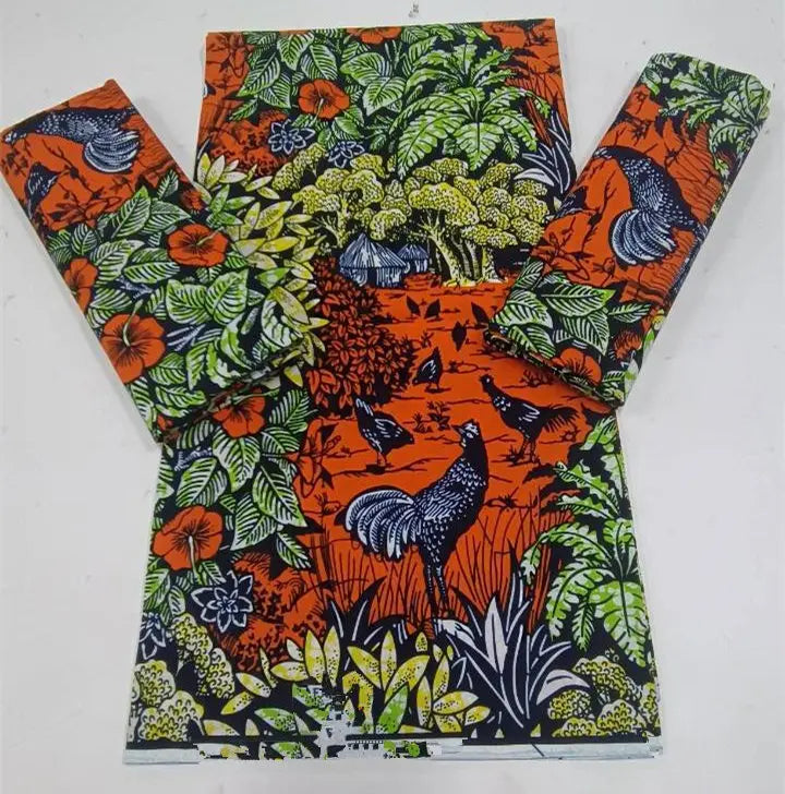 2023 Guaranteed Veritable Super Hollandais African Wax Fabric 100%Cotton 6 yards Original Ankara Block Print Pattern Africa