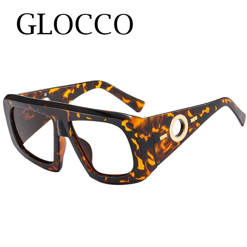 Big Square Anti Blue Light Reading Glasses Elegant Luxury Green Purple Gradient Eyeglasses Frames Prescription Hyperopia Eyewear