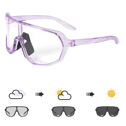 KAPVOE Photochromic Cycling Glasses Sports Sunglasses for Men Women UV400 Protection Bicycle MTB Mountain Bike Sunglasses