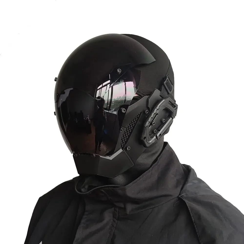 JAUPTO Cyberpunk Mask Playing Cosplay Robocop of the Future Futuristic Cool Stand Model Science Fiction for Halloween Party