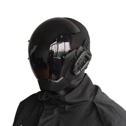 JAUPTO Cyberpunk Mask Playing Cosplay Robocop of the Future Futuristic Cool Stand Model Science Fiction for Halloween Party