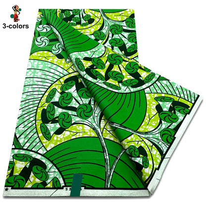 2025 Guaranteed Veritable Original African Wax Print Fabric Real Nigerian 100% Cotton Ankara Wax Fabric Soft Pagne Spuer Batik