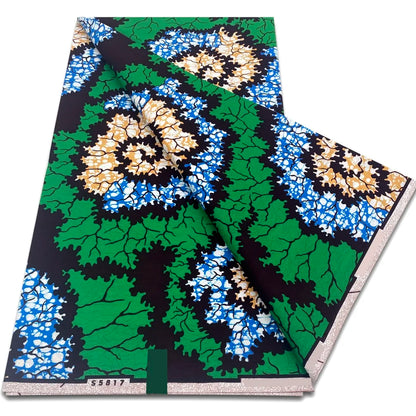 African Real Wax Prints Fabric Ankara Wax 100% Cotton Fabric Guaranteed Veritable Original Sewing Material