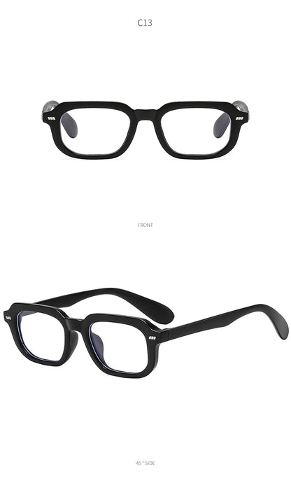 Small Square Eyewear Computer Glasses Frame Women Men Anti Blue Light Blocking Sunglasses Outdoor Zero-power Spectacle Eyeglass