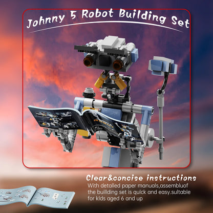 Johnnys 5 Robot Building Blocks Set Military Robot Model Action Figure Bricks Johnnys Five Building Blocks Toys for Kids Gifts