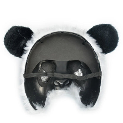 Halloween Cosplay Panda Mask Plush Animal Mask Half Face Role Play Prom Mask Men Women Rave Cosplay Costume Prop Masque