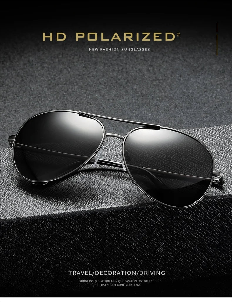 Luxury Photochromic Pilot Polarized Sunglasses Men Women Driving Chameleon Sun Glasses Change Color Day And Night Eyewear