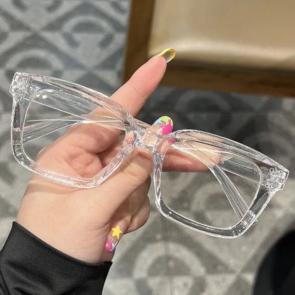 Transparent square Computer Glasses Frame Women Men Anti Blue Light Black Eyewear Blocking Glasses Optical Spectacle Eyeglass