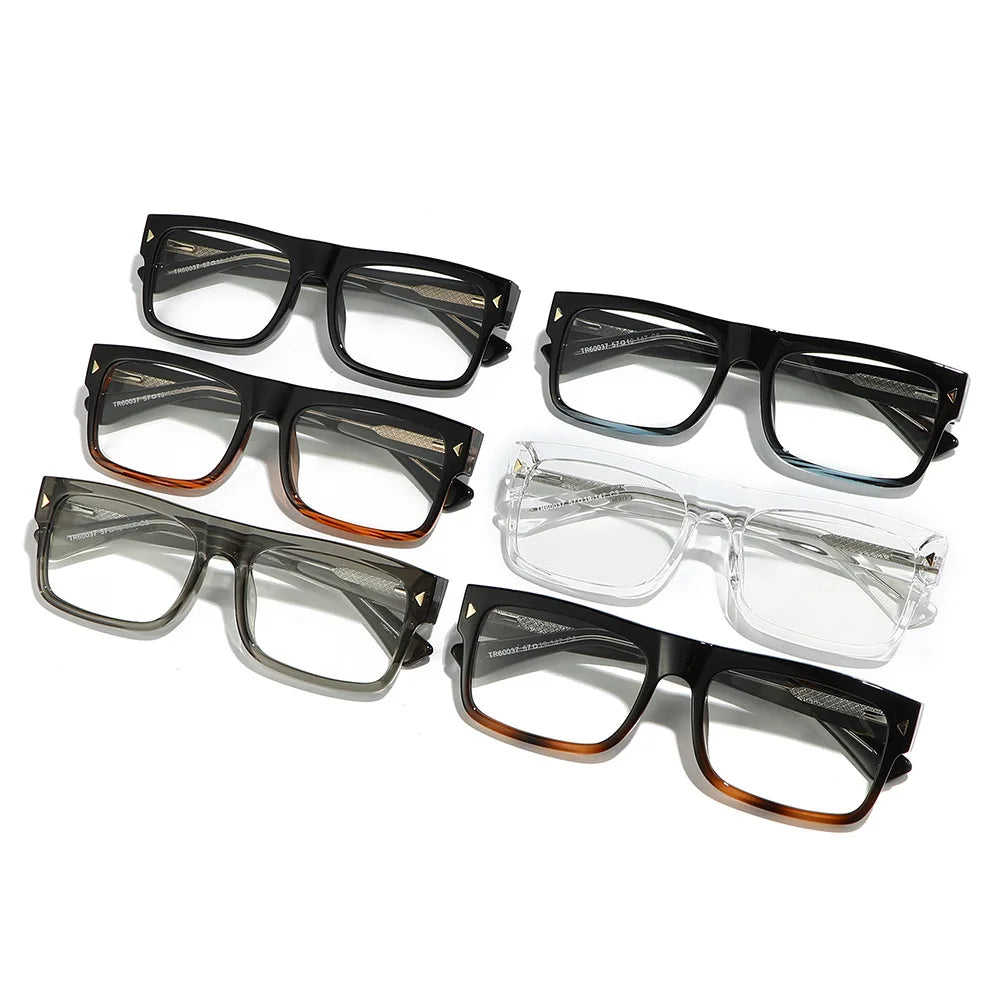 Fashion Men Prescription Myopia Glasses Luxury Brand Black Square Blue Light Blocking Eyewear Male Glasses For Vision 0 To -6.0