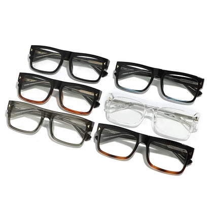 Fashion Men Prescription Myopia Glasses Luxury Brand Black Square Blue Light Blocking Eyewear Male Glasses For Vision 0 To -6.0
