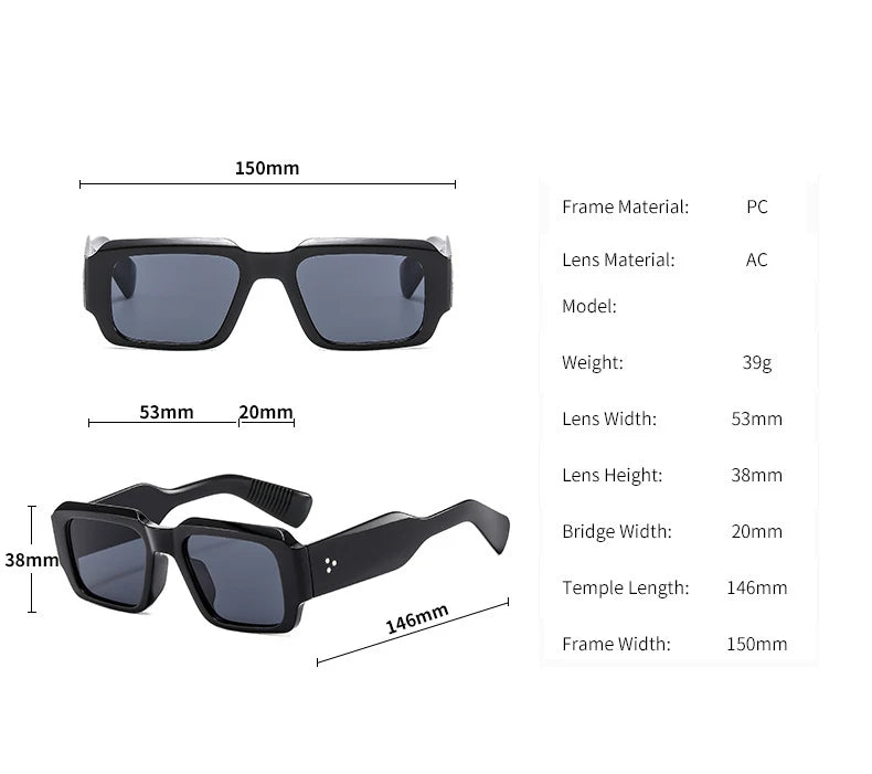 R57164 Men Fashion Rivet Optical Reading Glasses Women Trend Square Presbyopic Spectacles Dioptric +50 +100 +300