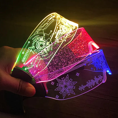 Acrylic LED Luminous Glasses Glow Party Glasses Neon Light Up Visor Eyeglasses DJ Bar Party Eyewear For Halloween Christmas