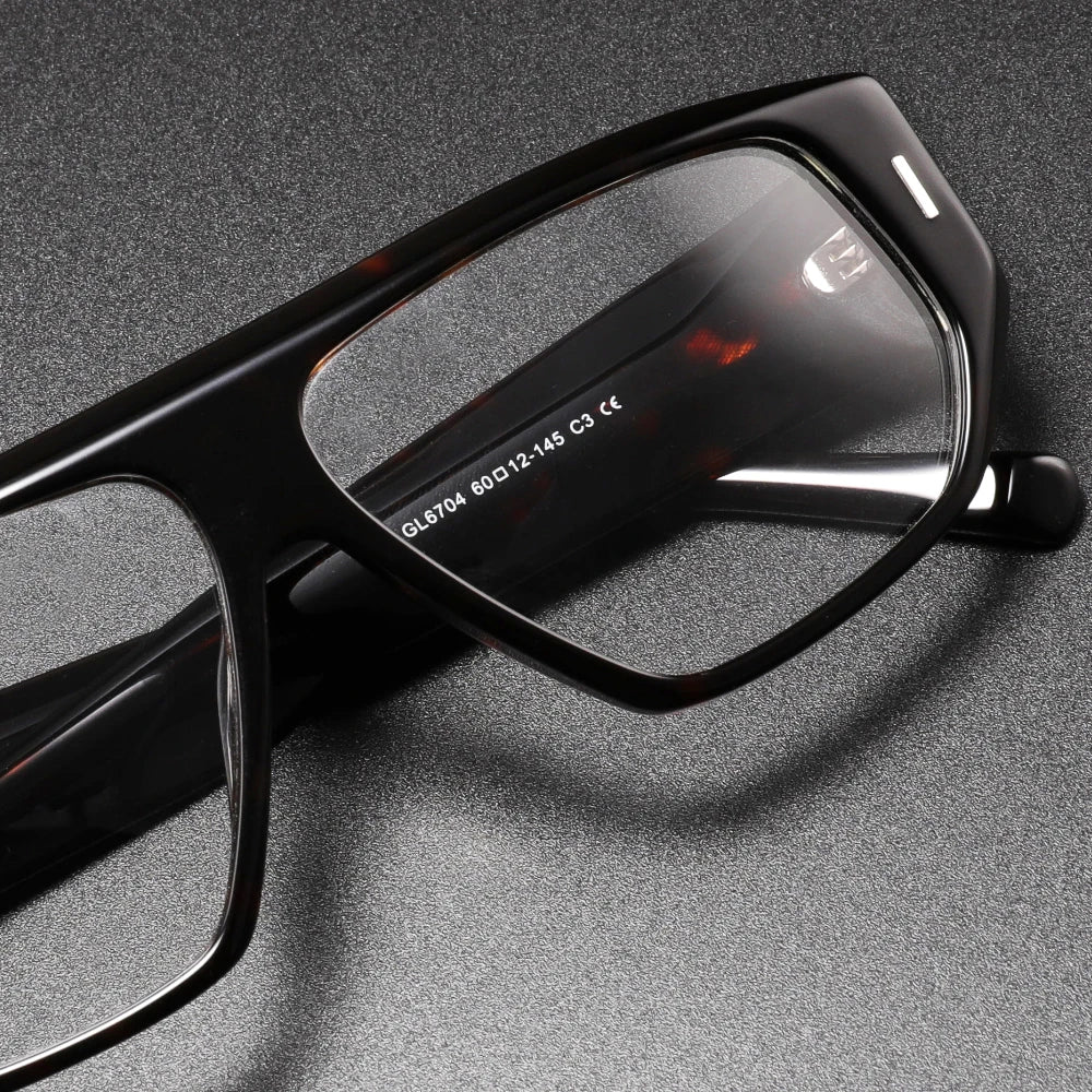 Luxury Brand Designer Thick Acetate Oversized Frame for Men Women Trendy Optical Eyewear Stylish Shield For Men lentes de sol