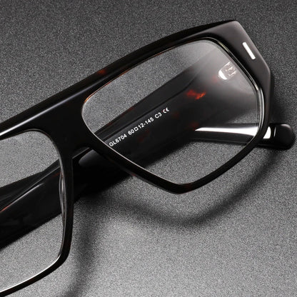 Luxury Brand Designer Thick Acetate Oversized Frame for Men Women Trendy Optical Eyewear Stylish Shield For Men lentes de sol