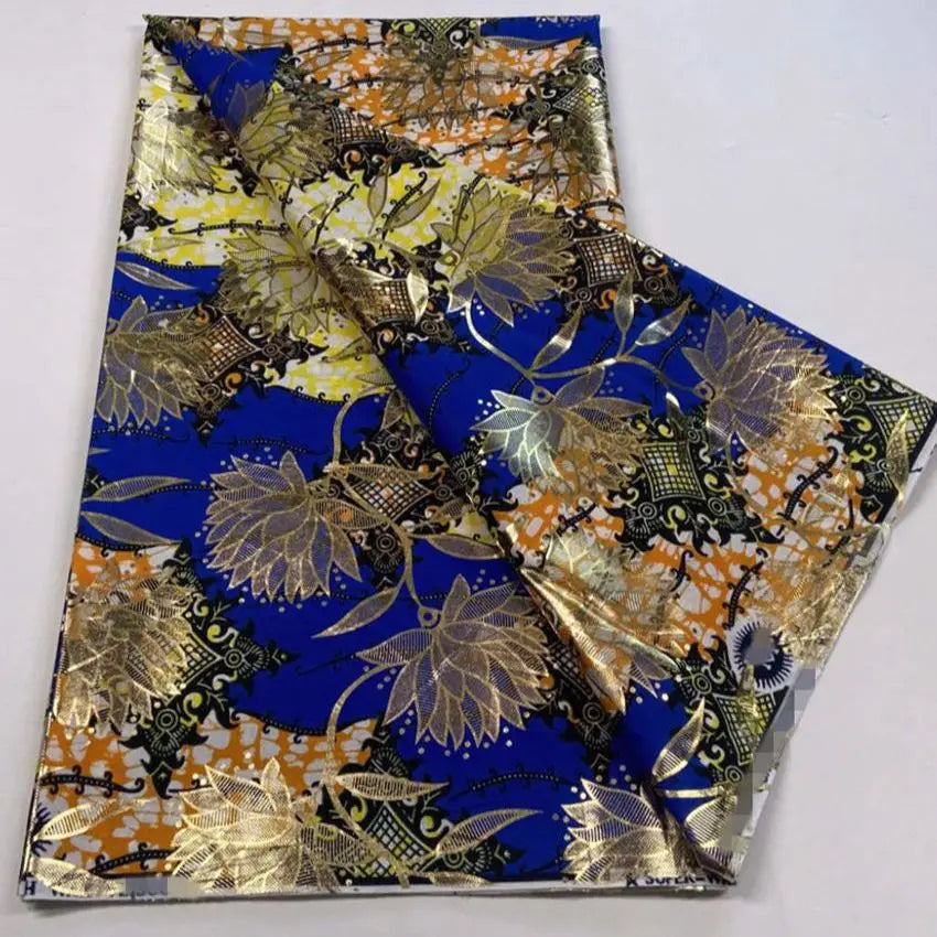 2022 New Hot Sale African Wax Fabric Cotton Material Nigerian Ankara Block Prints Batik Dutch High Quality Sewing Cloth