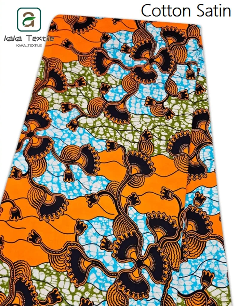New Super Tissu Ankara Good Real Prints African Wax Fabric Soft Pagne Cotton Material Kente 6YARDS Stuff Blue Batik For Sew