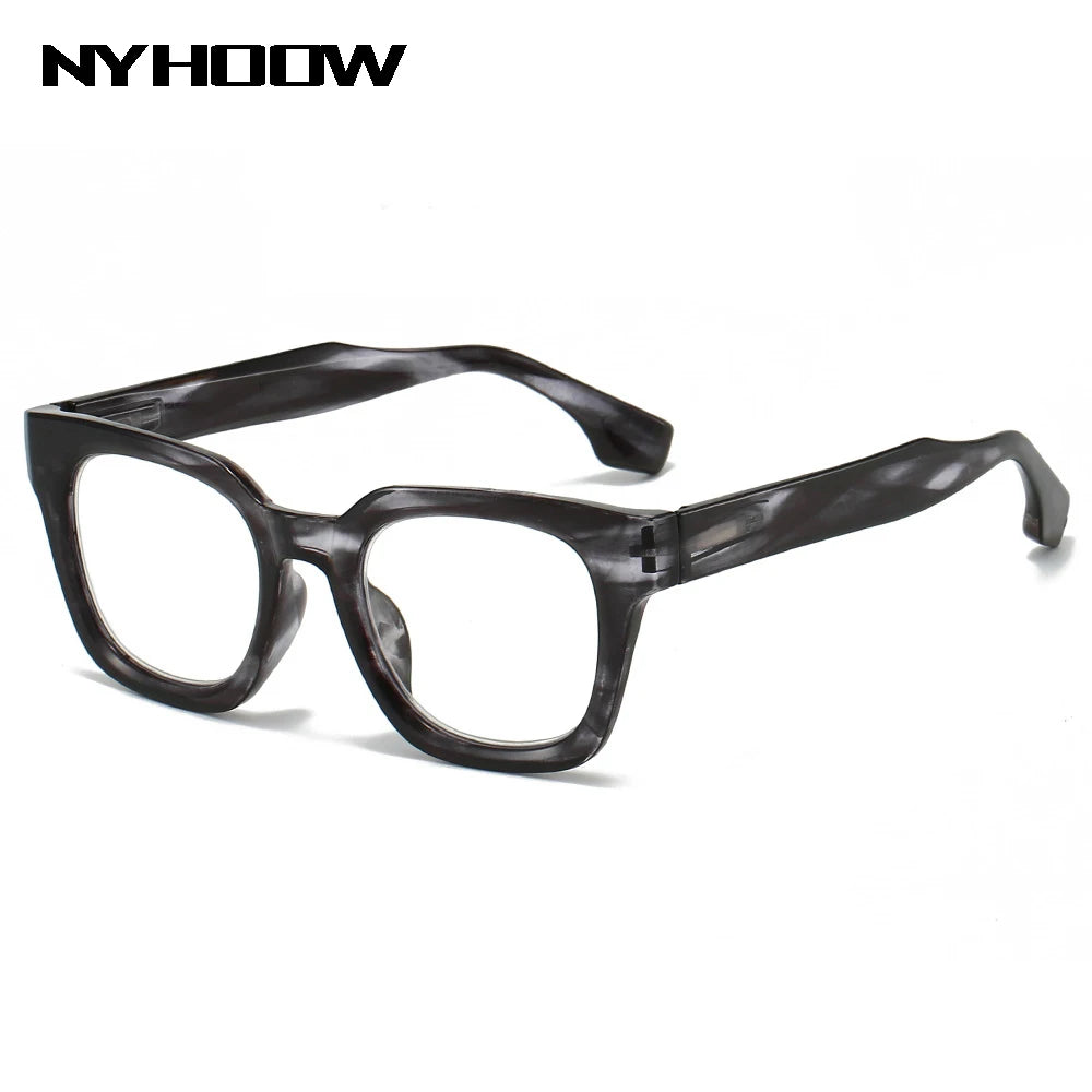 2024 New TR90 Rectangle Black Frame Reading Glasses Ultralight Anti Blue Light Presbyopic Glasses Eyewear Readers