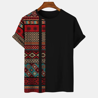 Men's T-shirt Ethnic Style 3d Print Tshirt Men Women  African Tradition Stripe T Shirt Tees Women Tshirt Kids Tshirt Clothing