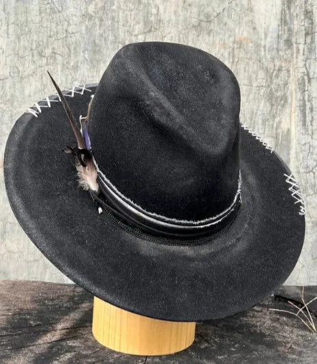 Wool hat, cowboy hat, old retro jazz top hat, hot autumn and winter felt hat in Europe and America