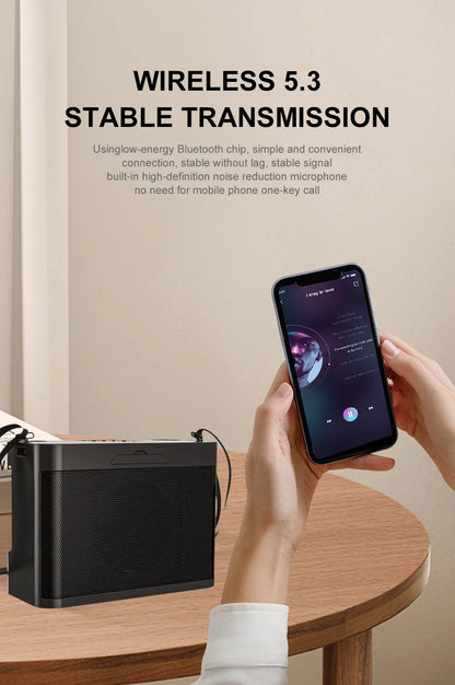 #20W Powerful Wireless Portable Dual Microphones Bluetooth Speaker Hifi Stereo Family Party Karaoke Subwoofer Boombox gifts 2026