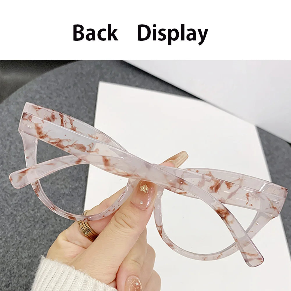 Fashion Cat Eye Shape Glasses High Quality Anti-blue Light Flat Eyeglasses Durable Ultra-light Computer Eyewear Transparent Lens