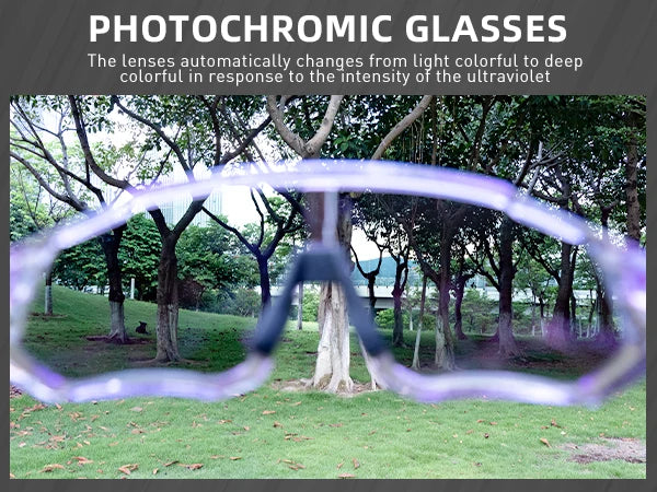Kapvoe New Outdoor Photochromic Cycling Sunglasses Men Women Road Mountain Bike Bicycle Cycling Glasses Sport Running Eyewear