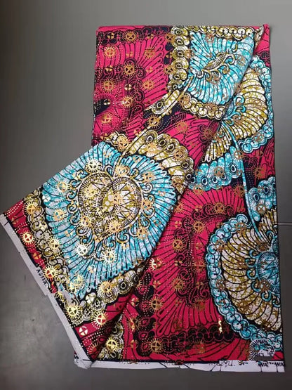 2022 New Hot Sale African Wax Fabric Cotton Material Nigerian Ankara Block Prints Batik Dutch High Quality Sewing Cloth