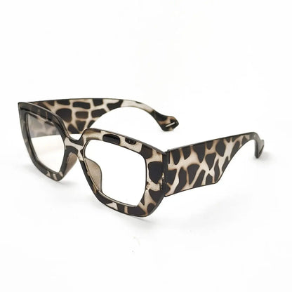 1pc Women's Square Large Frame Fashion Flat Mirror Summer Autumn Daily Travel School Decoration Glasses