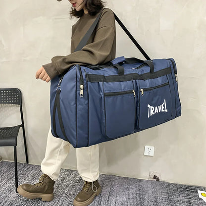 Travel Bag Foldable Large Capacity Waterproof Business Sports Handbag Wear-Resistant Portable Multifunction Duffel Bags Y36A