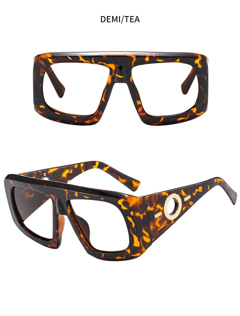 Big Square Anti Blue Light Reading Glasses Elegant Luxury Green Purple Gradient Eyeglasses Frames Prescription Hyperopia Eyewear