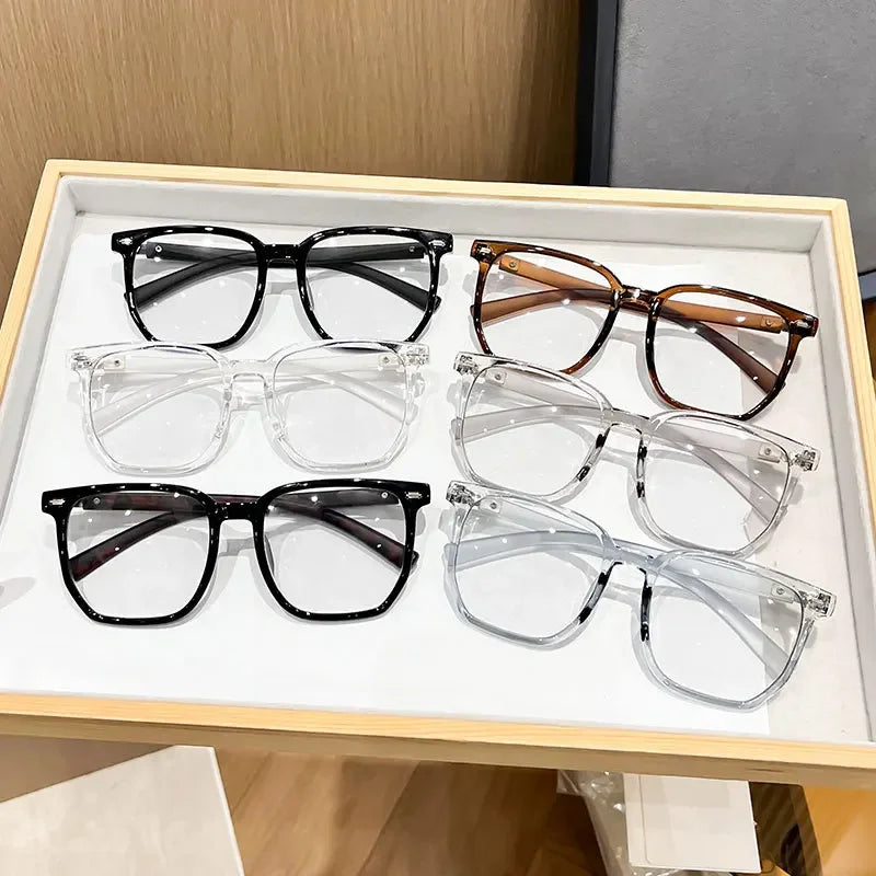 Fashion Transparent Computer Glasses Frame Women Men Anti Blue Light Square Eyewear Blocking Glasses Optical Spectacle Eyeglass