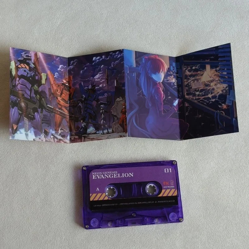 Evangelion Music Tape Anime Ikari Shinji Evangelion-01 Music Walkman Cassettes Cartoon Soundtracks Box Walkman Tape Collectible