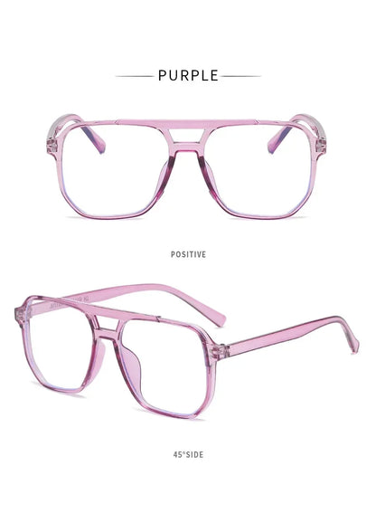 Transparent Computer Glasses Frame Women Men Anti Blue Light square Eyewear Blocking Glasses Optical Spectacle