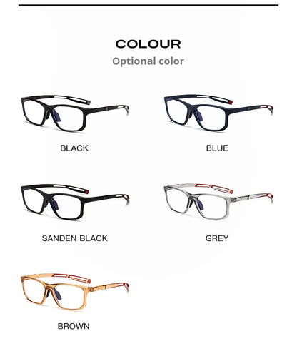 YIMARUILI Ultra-light TR90 Sports Glasses Men and Women Outdoor Cycling Fashion Square Optical Prescription Eyeglasses Frame 300