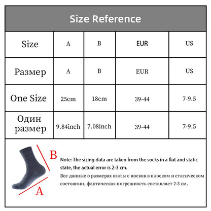 5 Pairs/Lot Men's High Quality Bamboo Fiber Socks Sweat Absorbent Breathable Medium Tube Socks Business Casual Solid Color Socks