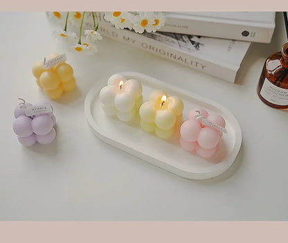 Little Bubble Cube Candle Handmade Scented Candle Aromatherapy Soy Wax Candle Wedding Birthday Candles Party Home Decoration