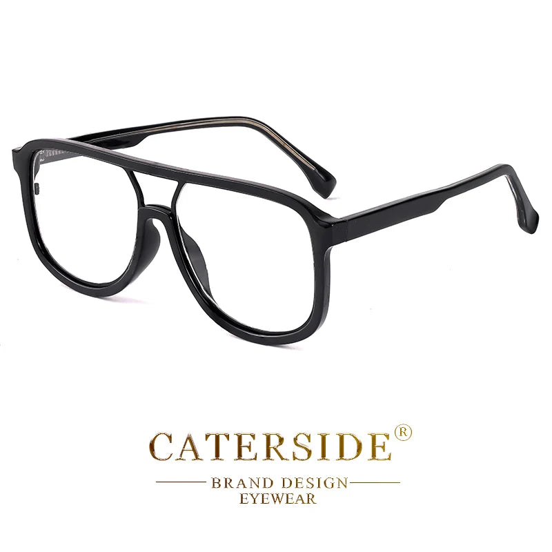 CATERSIDE Fashion Punk Reading Glasses Large Square Frames Design Man Women Casual Optical Frames Ideal Choice for Gifts