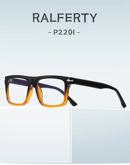 Ralferty TR90 Eyeglass Frames Men Square Business Prescription Glasses Anti-glare Blue Light Glasses Myopia Optic Frame 2025 New