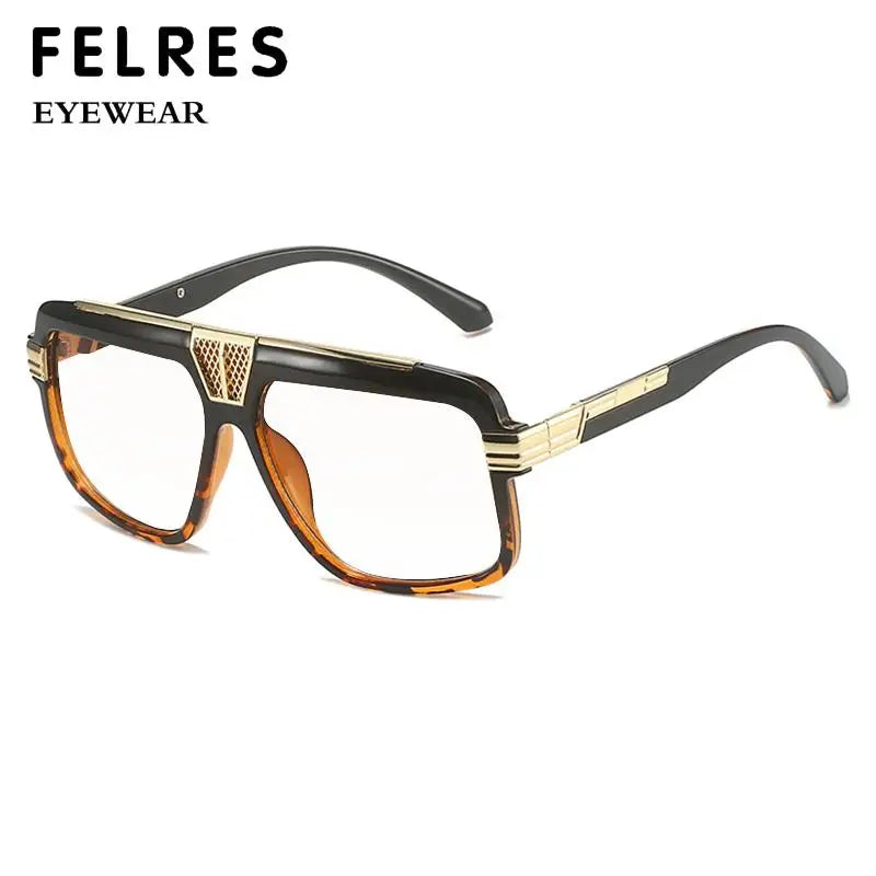 150mm Square Large Frame Reading Glasses Men Women Finished Anti Blue Light Prescription Optical Glasses Customized Diopter +1.5