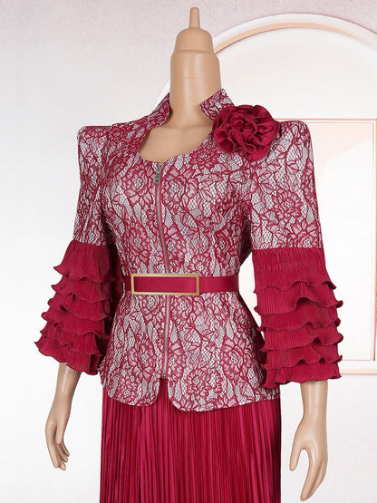 African Clothes for Women 2 PCS Sets Tops And Skirts Suits Dashiki Ankara Turkey Outfits Gown Plus Size Wedding Party Dresses