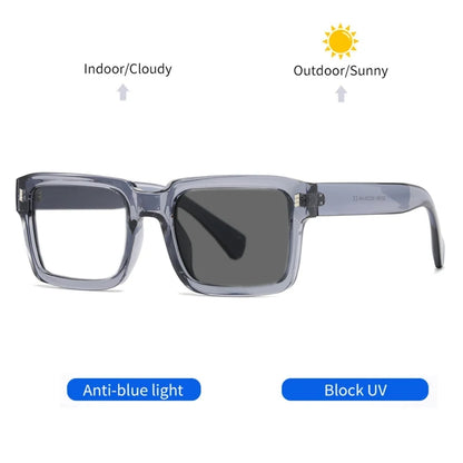 KOCOLIOR New Brand Design Square Board Anti Blue Light Reading Glasses for Men and Women Retro Glasses with Diopter 0 to+6.0