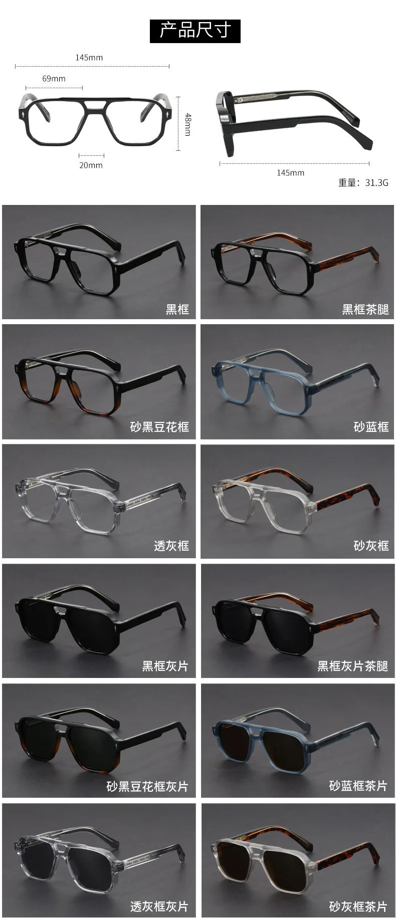 Luxury Brand Design Reading Glasses for Men Fashion Square Presbyopic Eyeglass Dioptric +1.00~+6.00 Customize Prescription