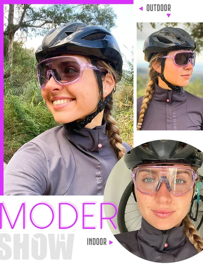SCVCN Photochromic Sports Sunglasses Cycling Glasses UV400 Women Driving for Men Mountain MTB Bike Bicycle Goggles