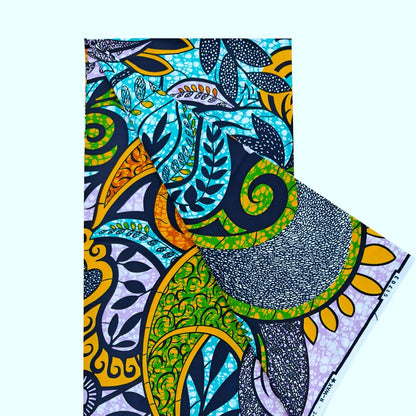 New Super Tissu Ankara Good Real Prints African Wax Fabric Soft Pagne Cotton Material Kente 6YARDS Stuff Blue Batik For Sew