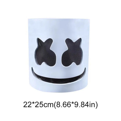 Party Decor LED Halloween Luminous Head Cover Glowing Plastic DJ Marshmallow Mask Universal Neon Headgear Bar