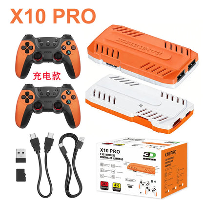 2026 New 128G X10 PRO GameStick 4K Video Game Console 3D Games Built-In 50K Games 40+ Emulators Retro Games Dual 2.4G Controller