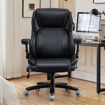 700lbs Big and Tall Office Chair for Heavy People with 5D Flip Armrests Heavy Duty Executive Chair with Adjustable, Customized