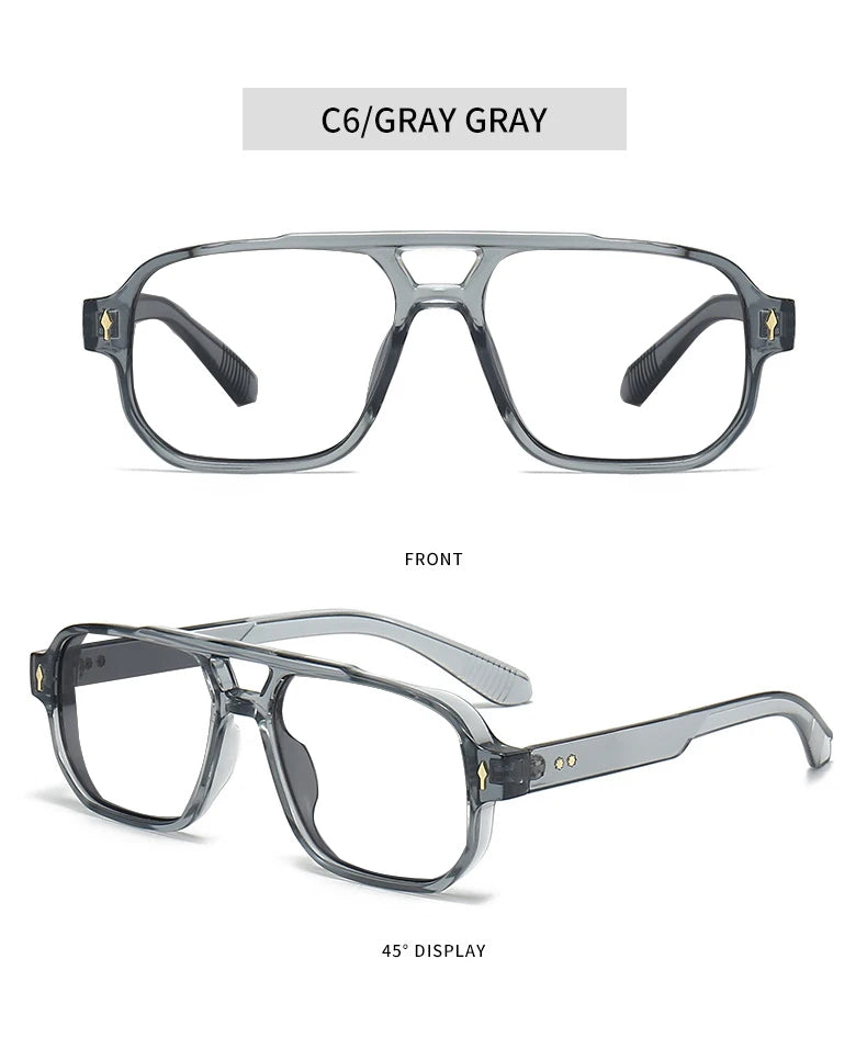 Blue Light Resistant Presbyopia Glasses for Men and Women Elegant Green Square Eyeglasses Frames Comfortable Reading Glasses
